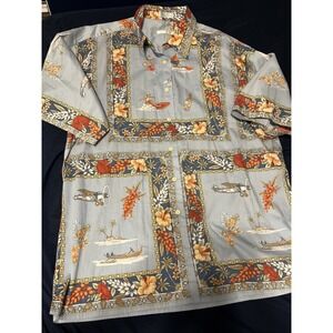 Burma‎ Bibas Shirt XL Hawaiian Button Up Cotton